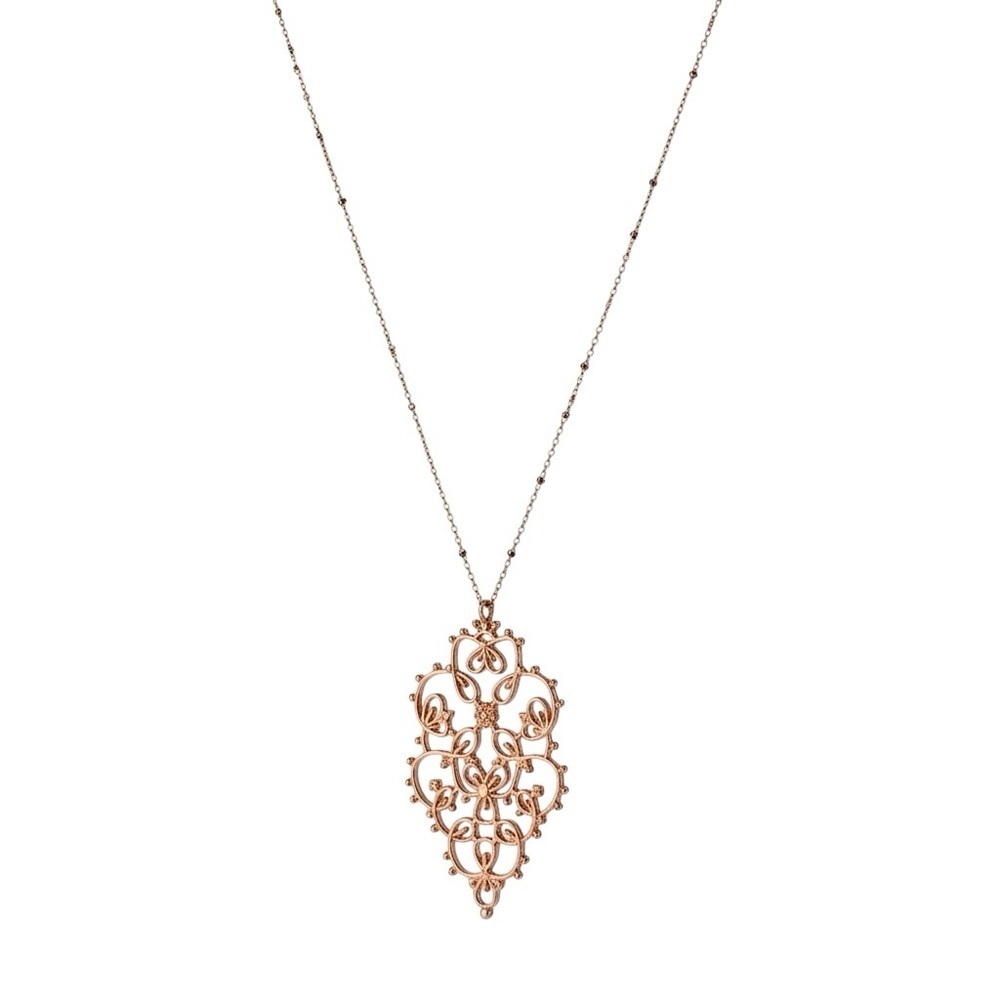 Sugarfix By Bauble Bar Rose Gold Long Pendant Adjustable Necklace